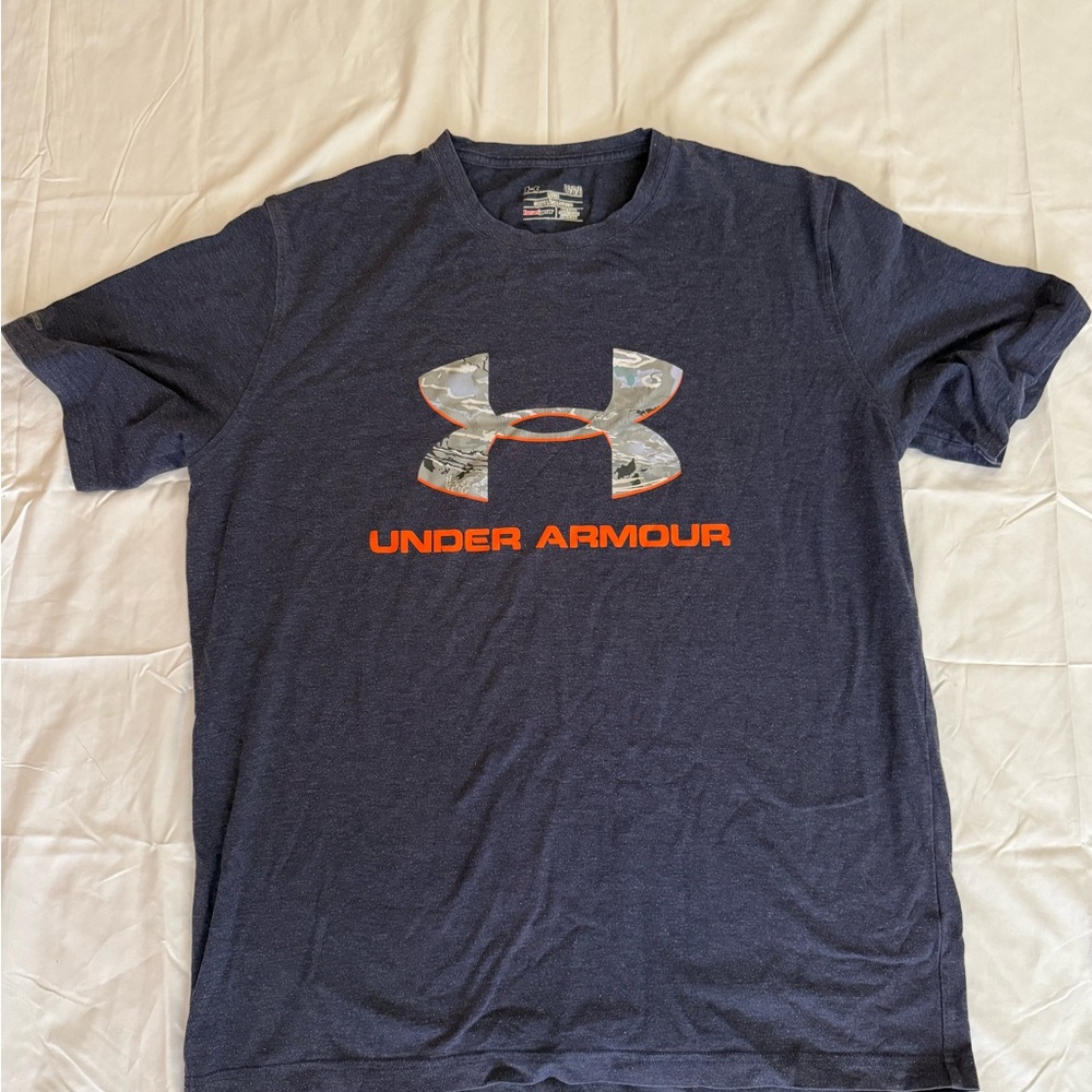 Under Armour Blue and Orange Short Sleeve Tee